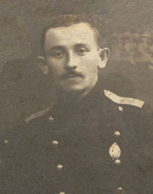 Hershel Feldbaum w rosyjskim mundurze. Zdjęcie rodziny