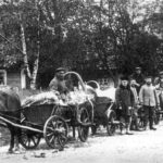 Targ w Białowieży, 1917. Zdjęcie Piotra Bajko.